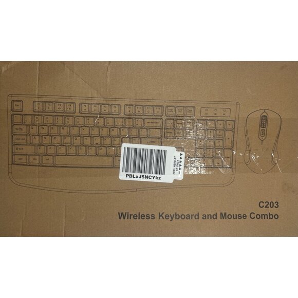 Wireless Keyboard & Mouse Combo C203 Grey - Picture 2 of 3